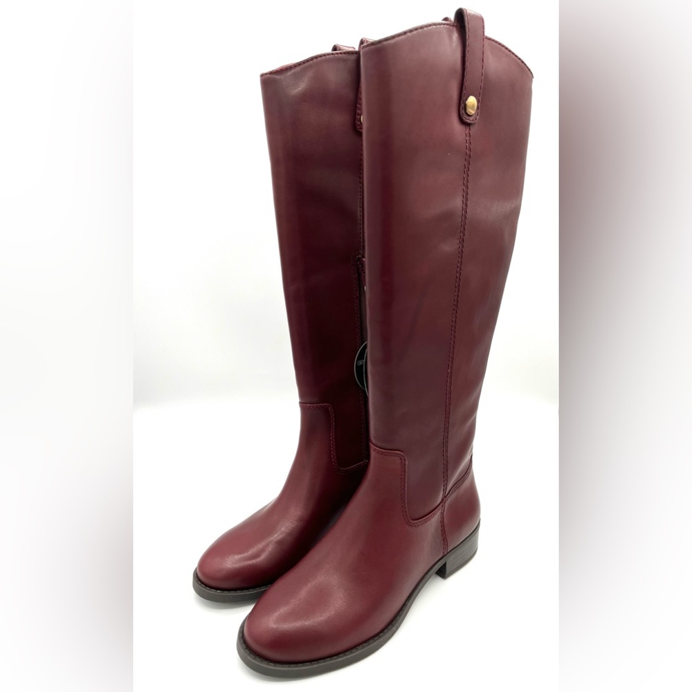INC International Concepts Women's Merlot Fawne Riding Leather Boots